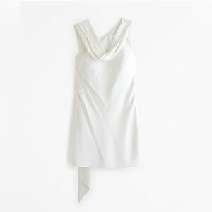White Scarf Slip Mini Dress